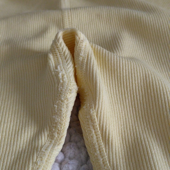 Spiritual Gangster M/L Ribbed Pastel Yellow Leggings - Picture 7 of 16